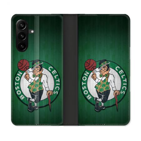 Housse Cuir Portefeuille Pour Samsung Galaxy A27 5G Basket Boston Celtics