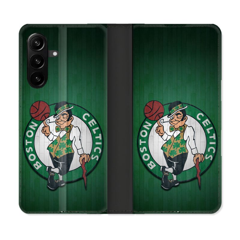 Housse Cuir Portefeuille Pour Samsung Galaxy A27 5G Basket Boston Celtics