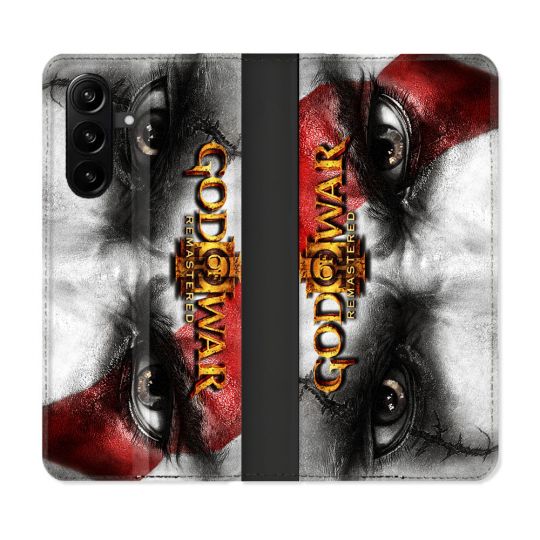 Housse Cuir Portefeuille Pour Samsung Galaxy A37 5G God Of War GOW