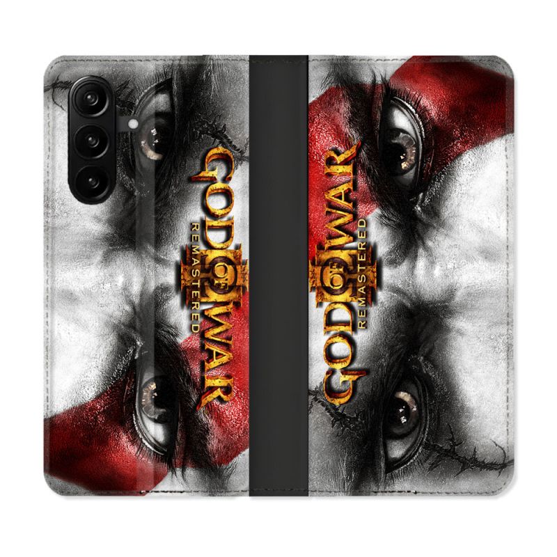 Housse Cuir Portefeuille Pour Samsung Galaxy A37 5G God Of War GOW