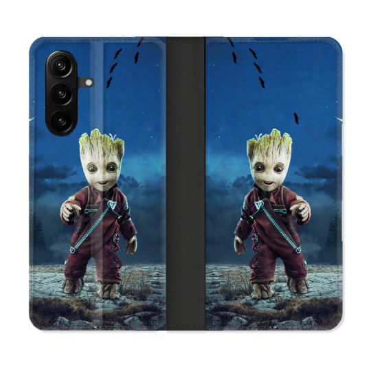 Housse Cuir Portefeuille Pour Samsung Galaxy A37 5G Groot Bleu