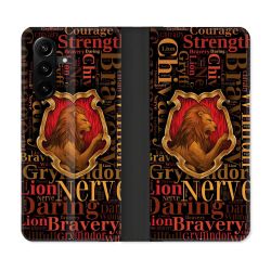 Housse Cuir Portefeuille Pour Samsung Galaxy A37 5G Harry Potter Griffondor