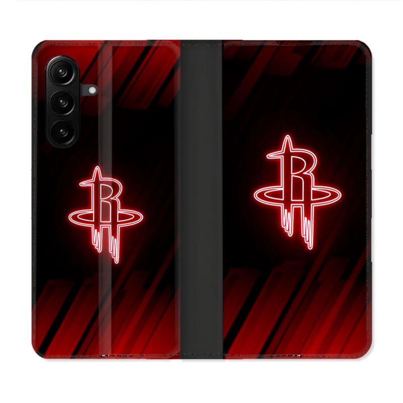 Housse Cuir Portefeuille Pour Samsung Galaxy A27 5G Basket Houston Rockets