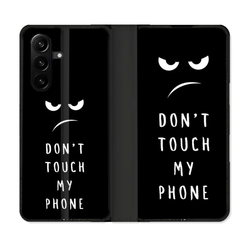 Housse Cuir Portefeuille Pour Samsung Galaxy A37 5G Humour Don't Touch