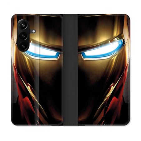 Housse Cuir Portefeuille Pour Samsung Galaxy A37 5G Iron Man Casque