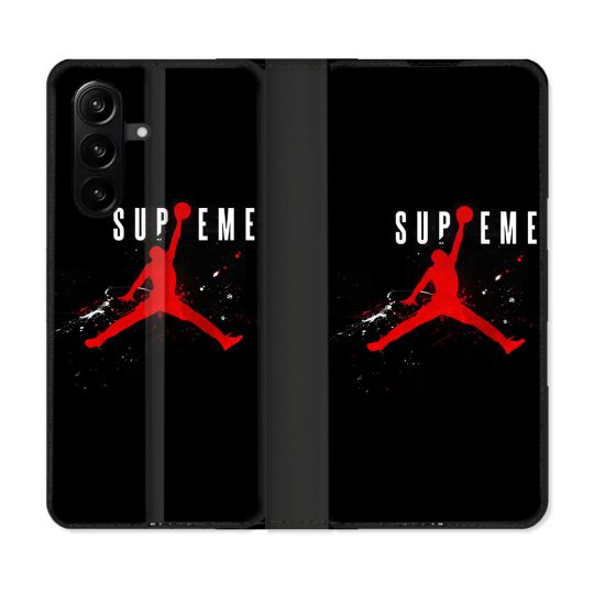 Housse Cuir Portefeuille Pour Samsung Galaxy A37 5G Jordan Supreme Noir