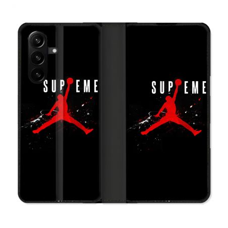 Housse Cuir Portefeuille Pour Samsung Galaxy A37 5G Jordan Supreme Noir