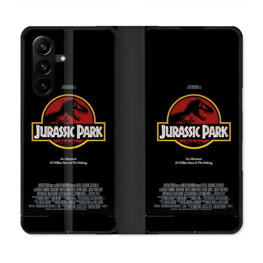 Housse Cuir Portefeuille Pour Samsung Galaxy A37 5G Jurassic Park Affiche
