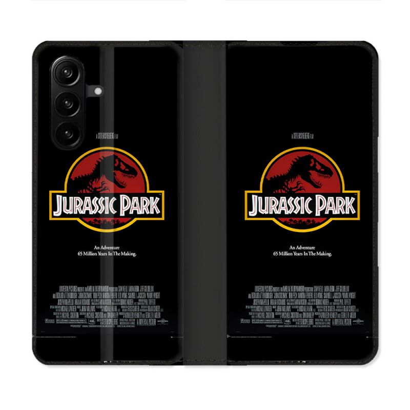 Housse Cuir Portefeuille Pour Samsung Galaxy A37 5G Jurassic Park Affiche