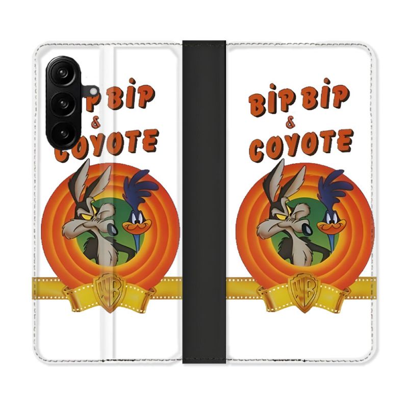 Housse Cuir Portefeuille Pour Samsung Galaxy A27 5G Bip Bip Coyote