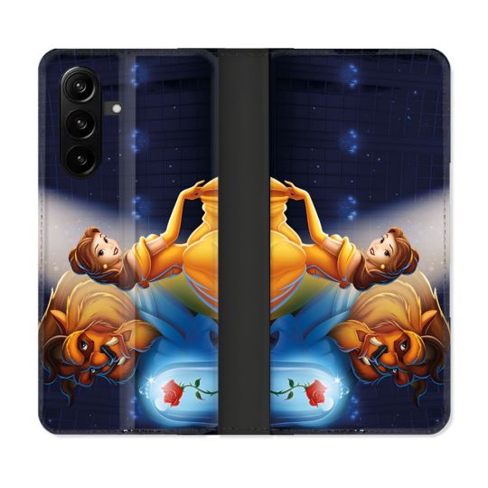 Housse Cuir Portefeuille Pour Samsung Galaxy A37 5G La Belle et La Bête