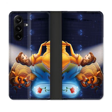 Housse Cuir Portefeuille Pour Samsung Galaxy A37 5G La Belle et La Bête