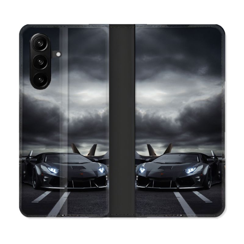 Housse Cuir Portefeuille Pour Samsung Galaxy A37 5G Lamborghini Avion