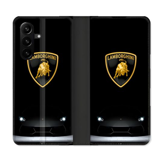Housse Cuir Portefeuille Pour Samsung Galaxy A37 5G Lamborghini Noir