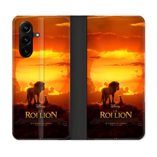 Housse Cuir Portefeuille Pour Samsung Galaxy A37 5G Le Roi Lion Affiche