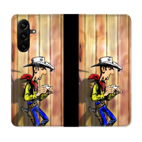 Housse Cuir Portefeuille Pour Samsung Galaxy A37 5G Lucky Luke