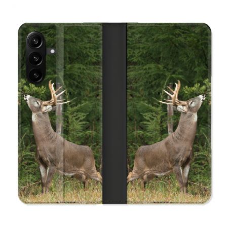 Housse Cuir Portefeuille Pour Samsung Galaxy A27 5G Chasse Cerf