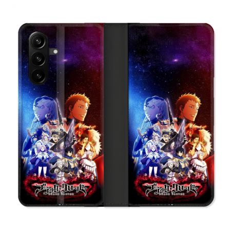 Housse Cuir Portefeuille Pour Samsung Galaxy A37 5G Manga Black Clover Affiche
