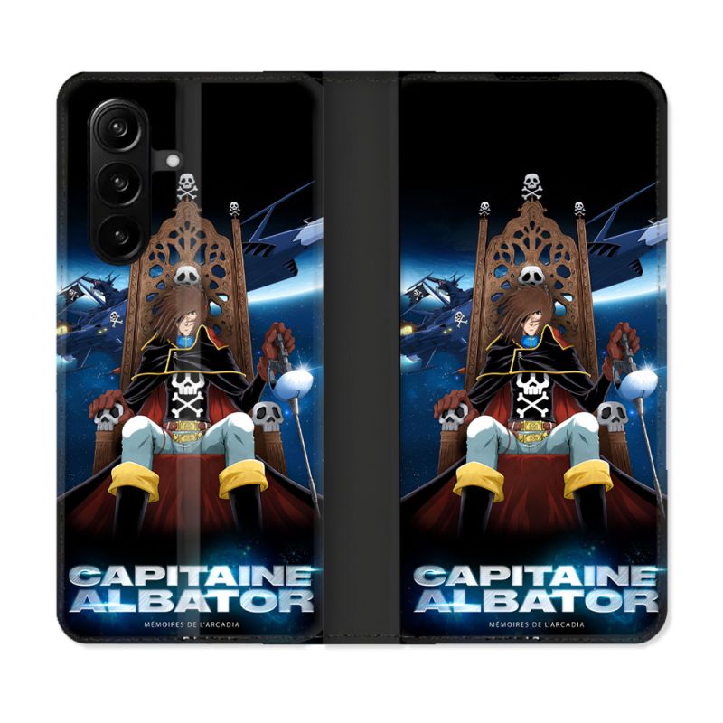 Housse Cuir Portefeuille Pour Samsung Galaxy A37 5G Manga Capitaine Albator