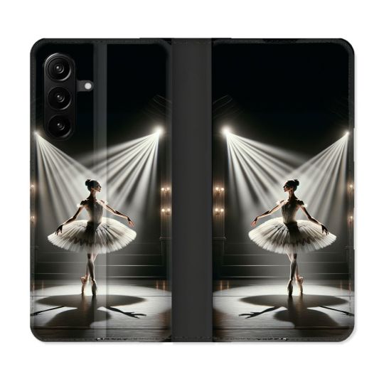 Housse Cuir Portefeuille Pour Samsung Galaxy A27 5G Danseuse Lumière