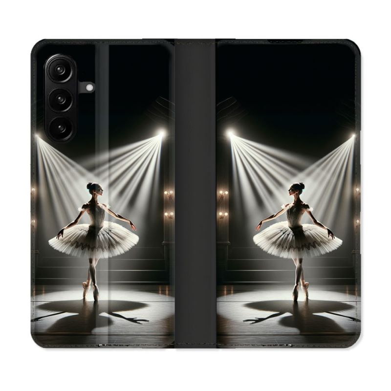 Housse Cuir Portefeuille Pour Samsung Galaxy A27 5G Danseuse Lumière