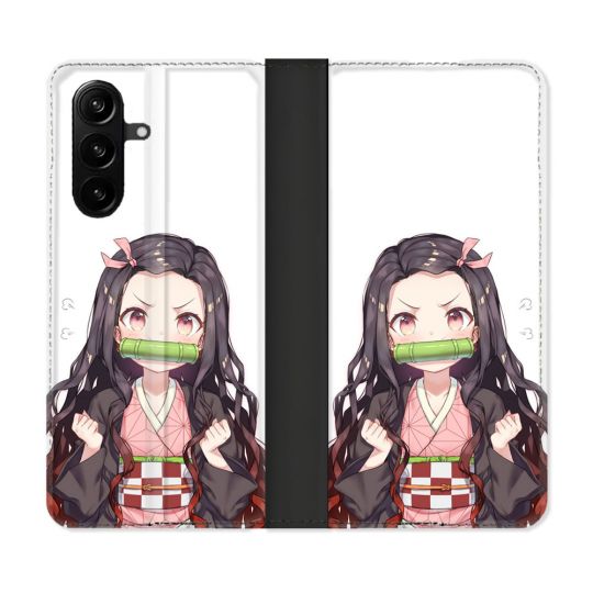 Housse Cuir Portefeuille Pour Samsung Galaxy A37 5G Manga Demon Slayer Nezuko