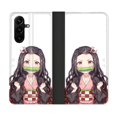 Housse Cuir Portefeuille Pour Samsung Galaxy A37 5G Manga Demon Slayer Nezuko