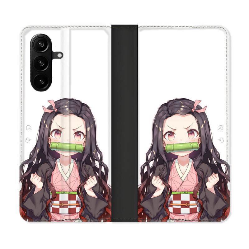 Housse Cuir Portefeuille Pour Samsung Galaxy A37 5G Manga Demon Slayer Nezuko