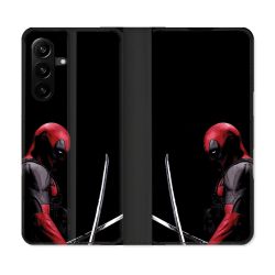 Housse Cuir Portefeuille Pour Samsung Galaxy A27 5G Deadpool Epee