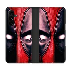 Housse Cuir Portefeuille Pour Samsung Galaxy A27 5G Deadpool Yeux