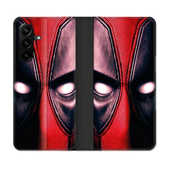 Housse Cuir Portefeuille Pour Samsung Galaxy A27 5G Deadpool Yeux