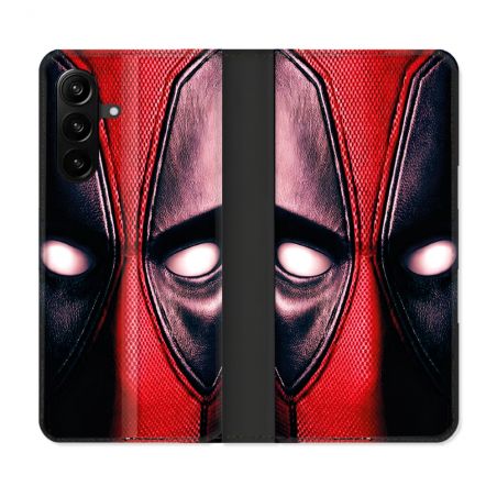 Housse Cuir Portefeuille Pour Samsung Galaxy A27 5G Deadpool Yeux