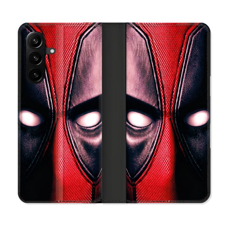 Housse Cuir Portefeuille Pour Samsung Galaxy A27 5G Deadpool Yeux