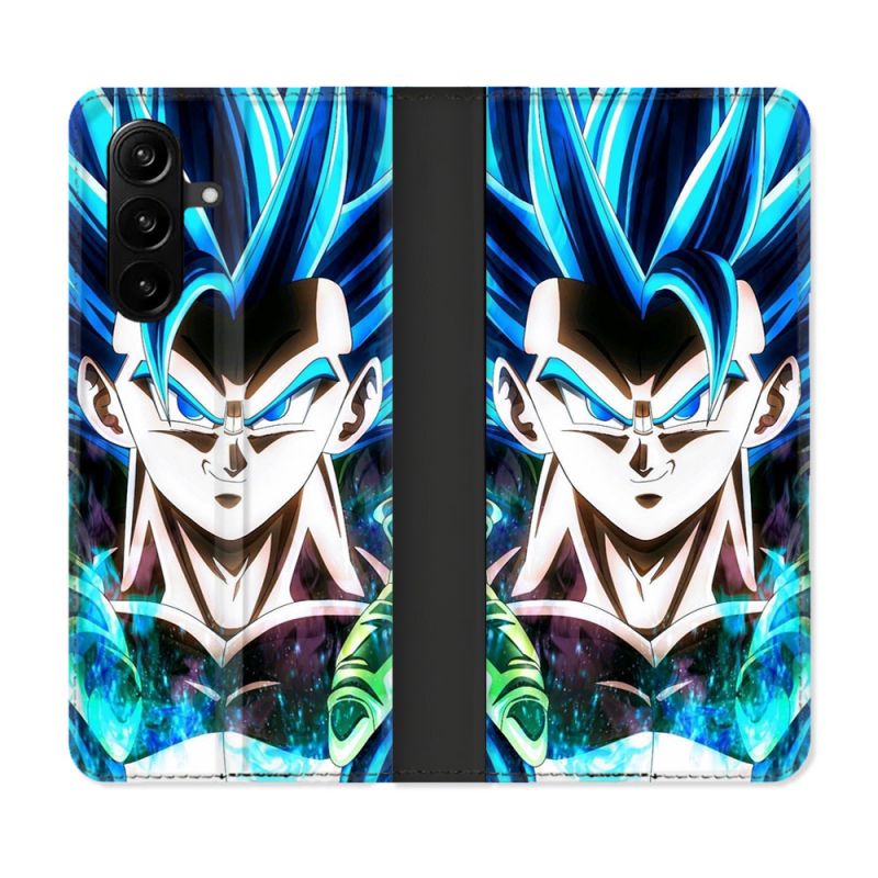 Housse Cuir Portefeuille Pour Samsung Galaxy A37 5G Manga Dragon Ball Gogeta Visage