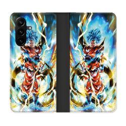Housse Cuir Portefeuille Pour Samsung Galaxy A37 5G Manga Dragon Ball Sangoku Blanc