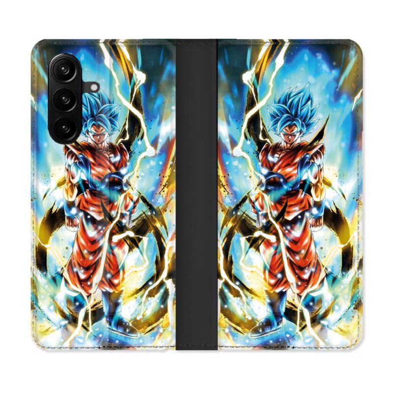 Housse Cuir Portefeuille Pour Samsung Galaxy A37 5G Manga Dragon Ball Sangoku Blanc