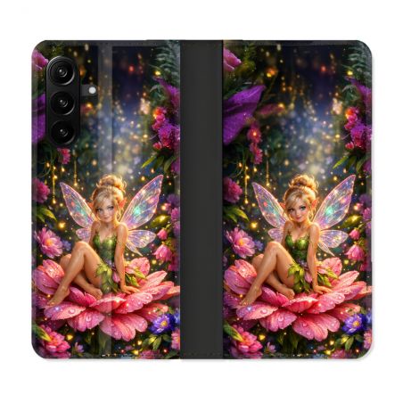 Housse Cuir Portefeuille Pour Samsung Galaxy A27 5G Fantastique Fee Fleur