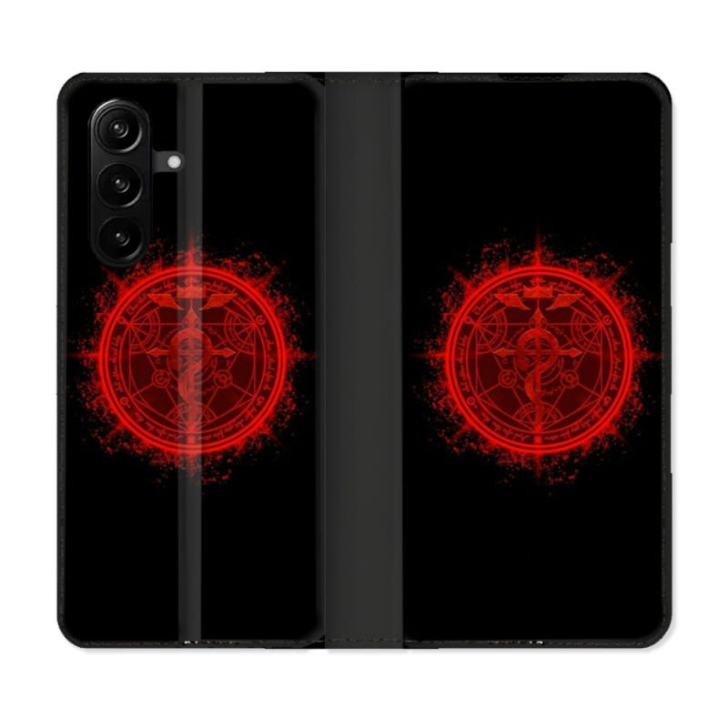 Housse Cuir Portefeuille Pour Samsung Galaxy A37 5G Manga Fullmetal Alchemist Logo