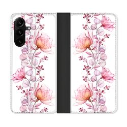 Housse Cuir Portefeuille Pour Samsung Galaxy A27 5G Fleur Eclosion