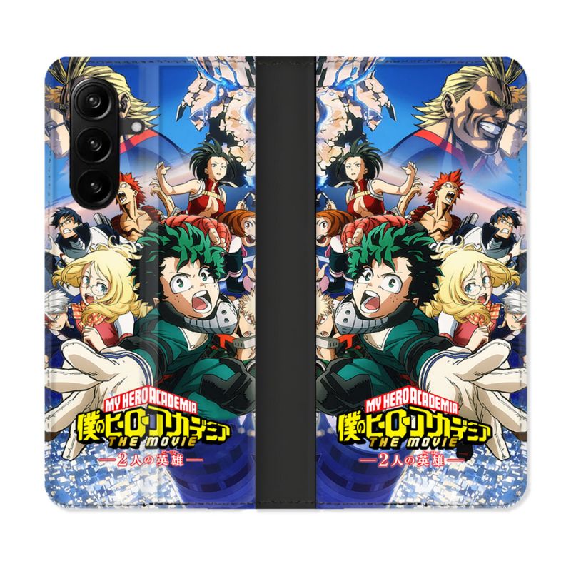 Housse Cuir Portefeuille Pour Samsung Galaxy A37 5G Manga My Hero Academia Affiche