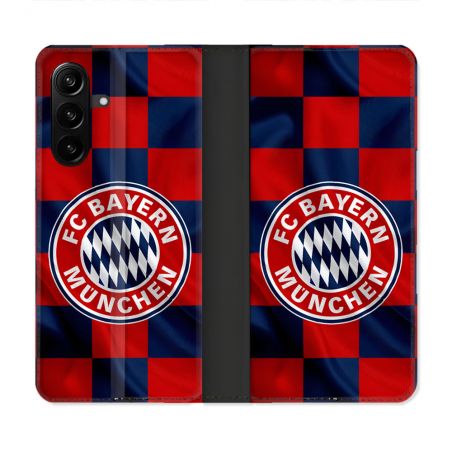 Housse Cuir Portefeuille Pour Samsung Galaxy A27 5G Foot Bayern Munich Carreaux