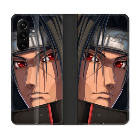 Housse Cuir Portefeuille Pour Samsung Galaxy A37 5G Manga Naruto Itachi Visage