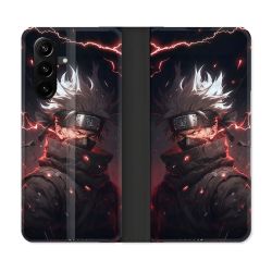 Housse Cuir Portefeuille Pour Samsung Galaxy A37 5G Manga Naruto Kakashi Dark