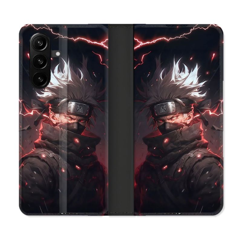Housse Cuir Portefeuille Pour Samsung Galaxy A37 5G Manga Naruto Kakashi Dark