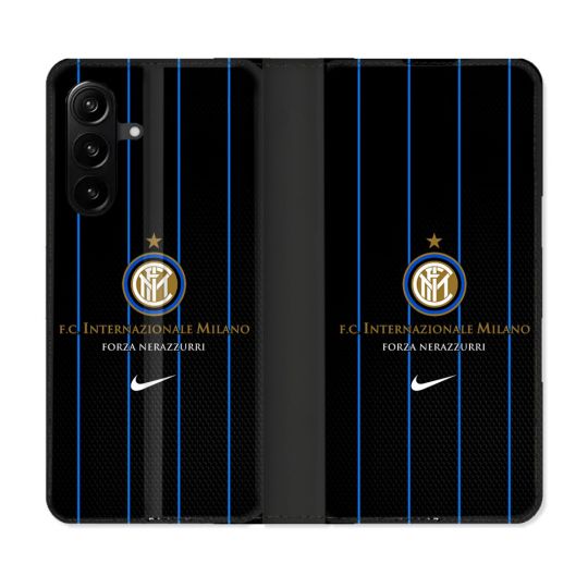 Housse Cuir Portefeuille Pour Samsung Galaxy A27 5G Foot Inter Milan