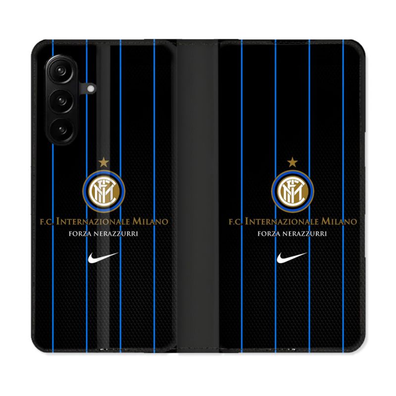 Housse Cuir Portefeuille Pour Samsung Galaxy A27 5G Foot Inter Milan