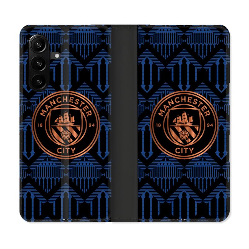 Housse Cuir Portefeuille Pour Samsung Galaxy A27 5G Foot Manchester City