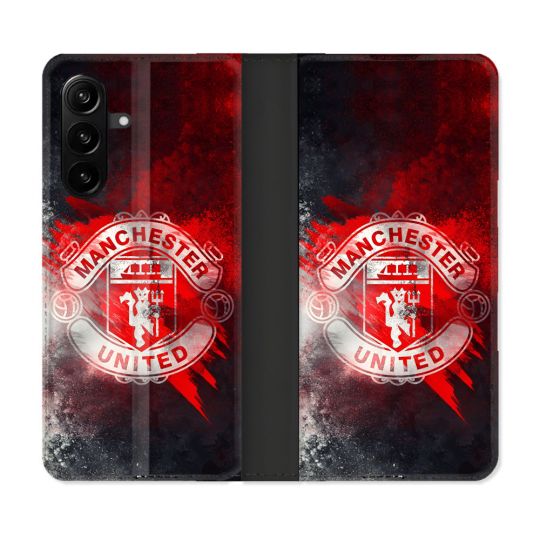 Housse Cuir Portefeuille Pour Samsung Galaxy A27 5G Foot Manchester United