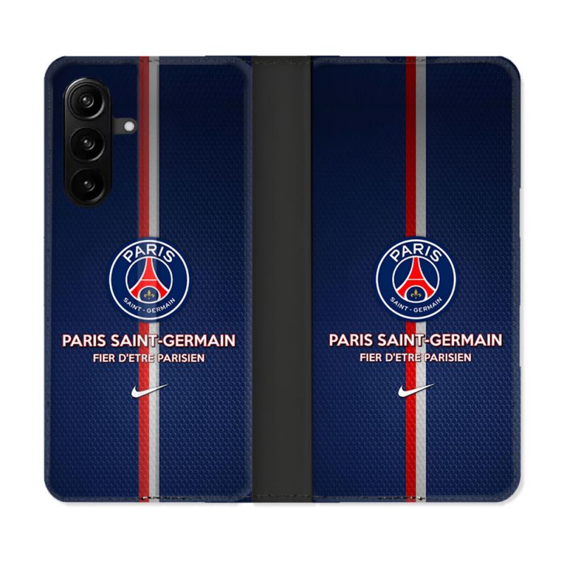 Housse Cuir Portefeuille Pour Samsung Galaxy A27 5G Foot PSG Fier
