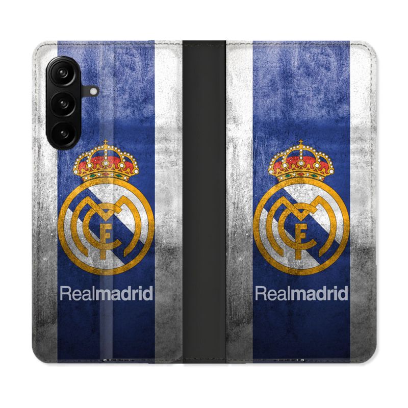 Housse Cuir Portefeuille Pour Samsung Galaxy A27 5G Foot Real Madrid